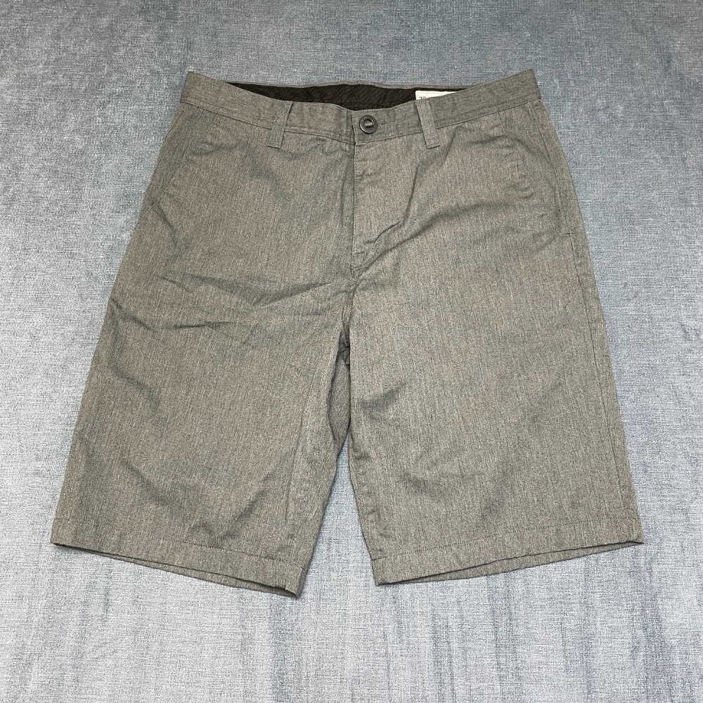 Volcom Chino Shorts Mens 32 Gray Slash Pockets Everyday Wear All Day Comfort